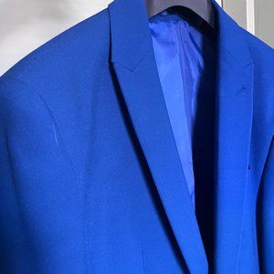 Electric Blue Men's Blazer - One Button